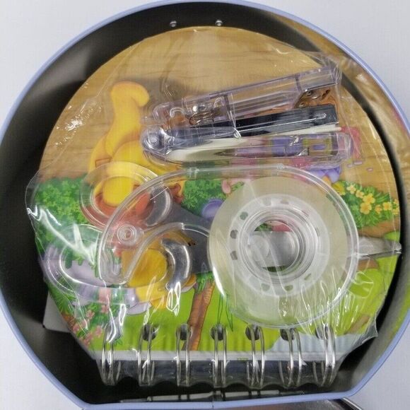 Vintage Disney Pooh Pin Gift Box Crayons Lunch Box Desk Set New Lot 4 - Picture 8 of 8